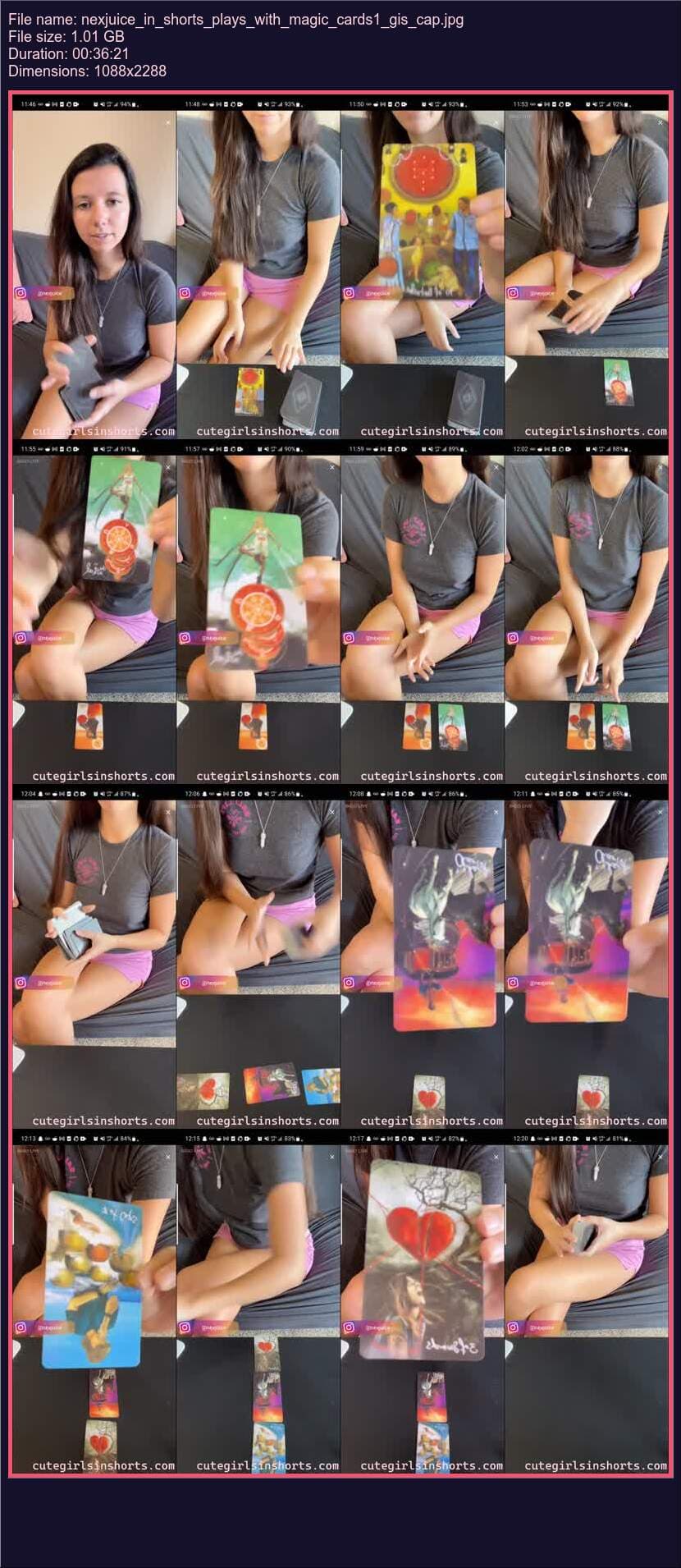 Nexjuice In Shorts Plays With Magic Cards 1