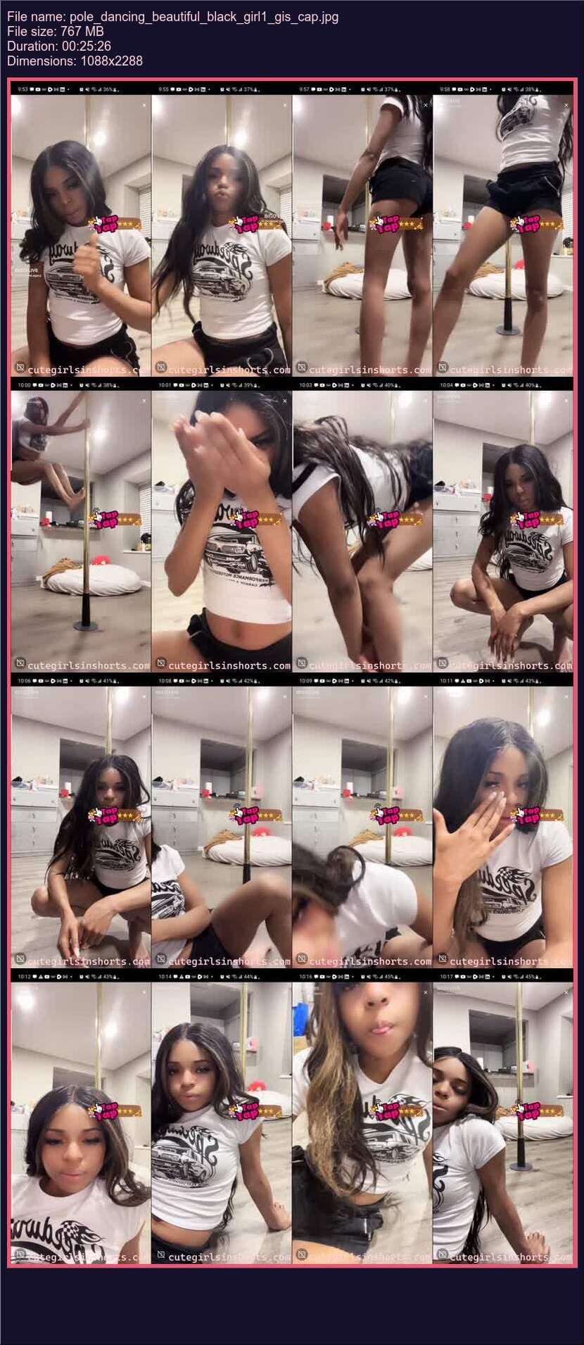 Pole Dancing Beautiful Black Girl 1