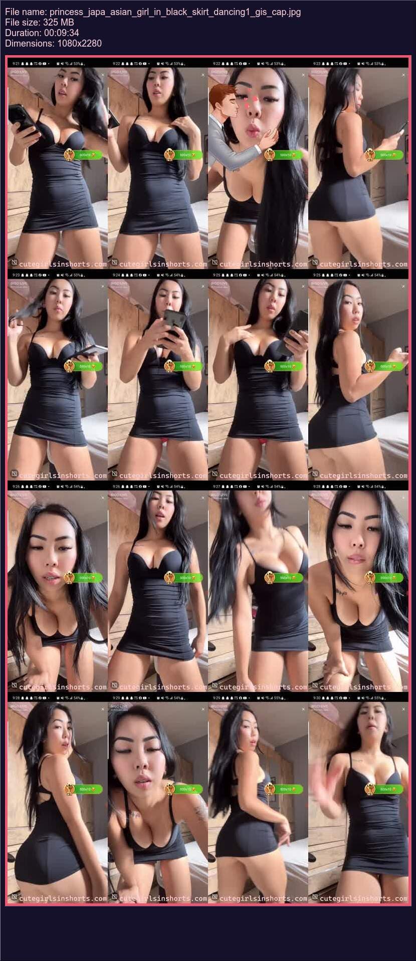 Princess Japa Asian Girl In Black Skirt Dancing 1