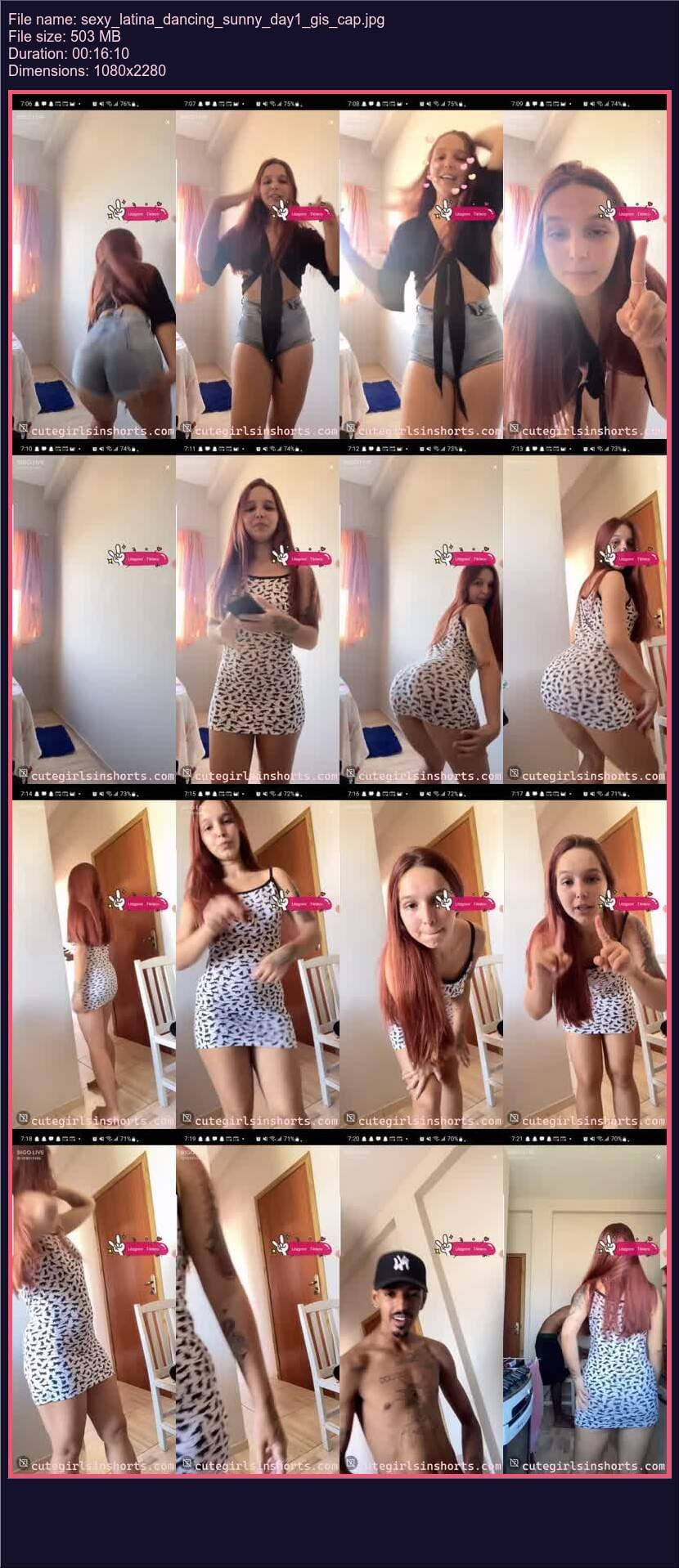 Sexy Latina Dancing Sunny Day 1