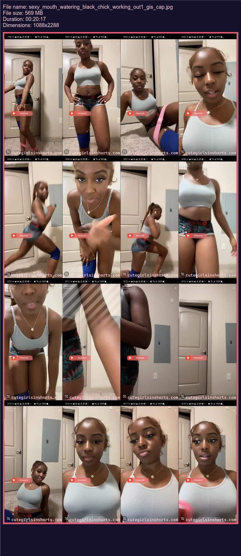 Sexy Mouth Watering Black Chick Working Out 1
