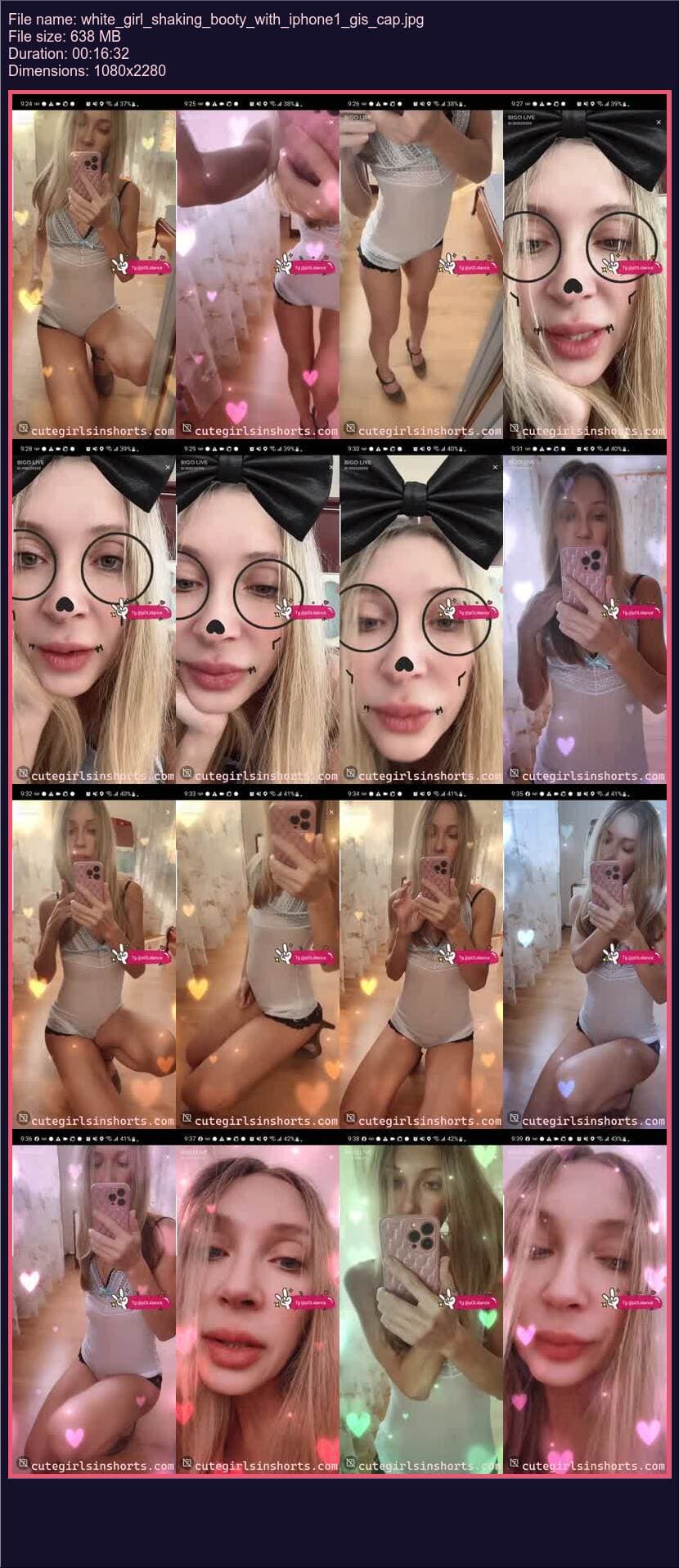 White Girl Shaking Booty With Iphone 1